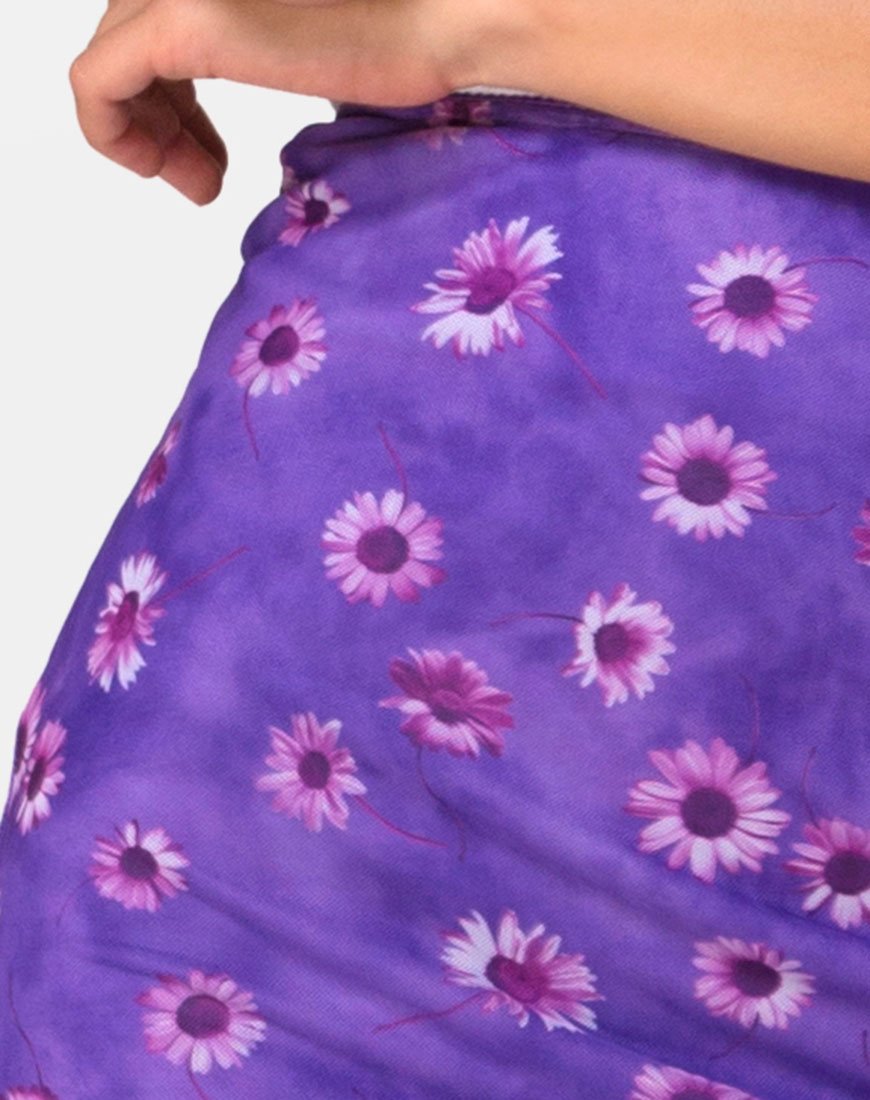 Afbeelding van Taura Midi rok in Daisy Daze paars