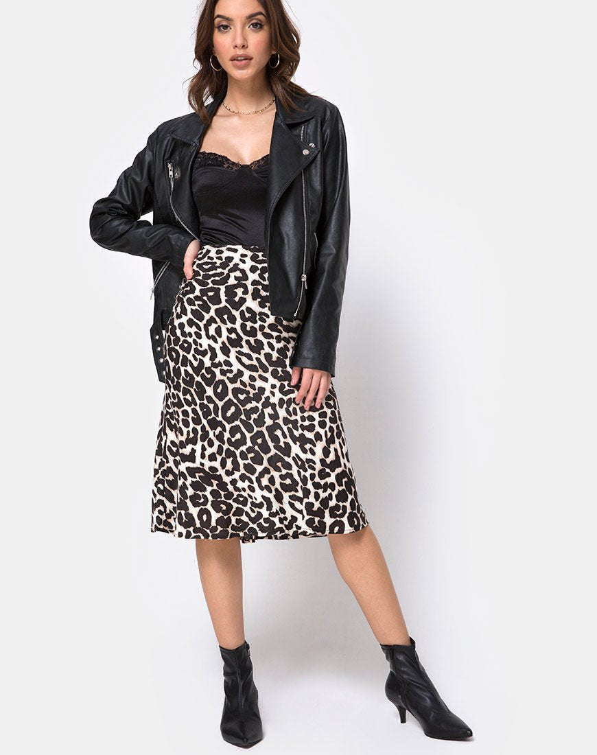 Afbeelding van Tauri Midi rok in oversized Jaguar