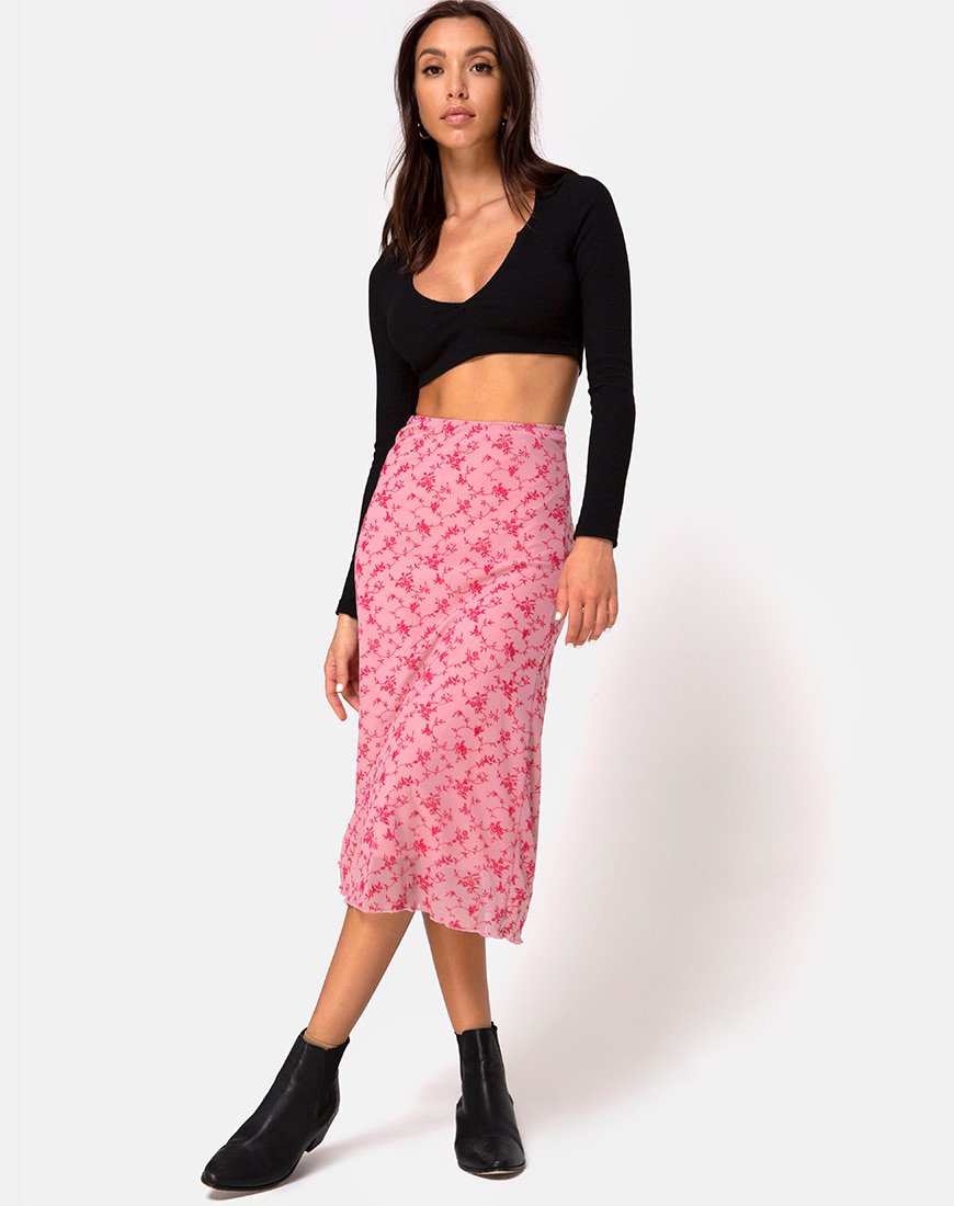 Afbeelding van Taura rok in Love Bloom Pink Flock