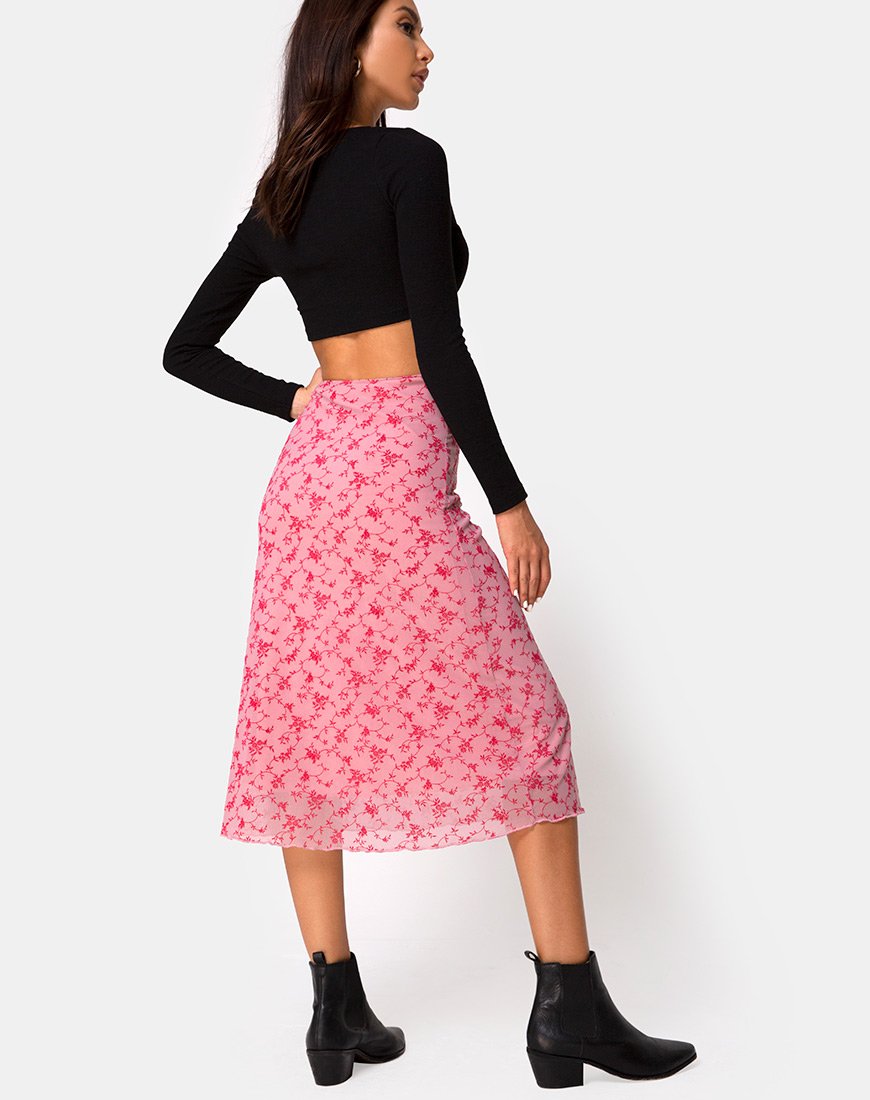 Afbeelding van Taura rok in Love Bloom Pink Flock
