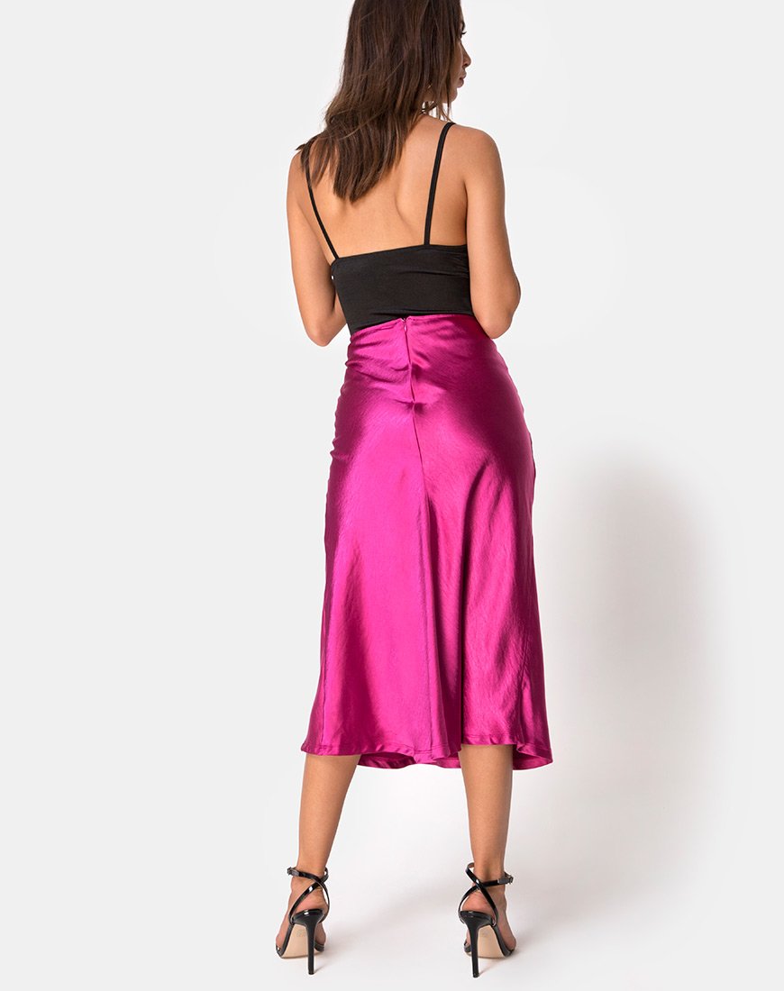 Tauri rok in satijn-magenta