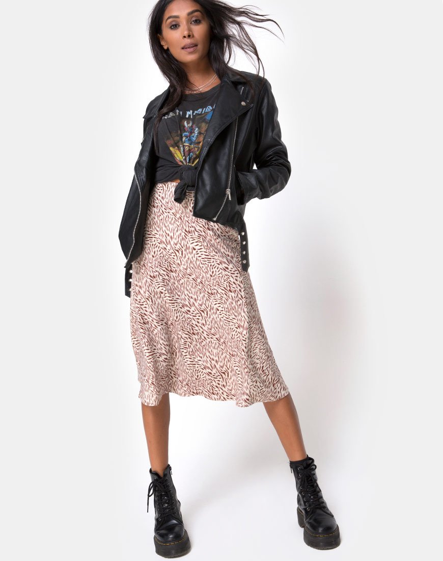 Afbeelding van Tauri Midi rok in Safari Taupe