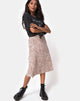 Afbeelding van Tauri Midi rok in Safari Taupe
