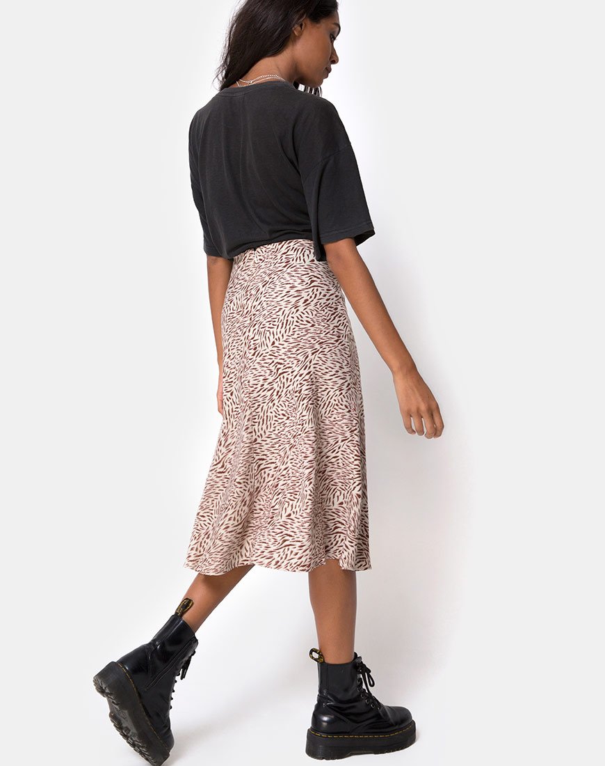 Afbeelding van Tauri Midi rok in Safari Taupe