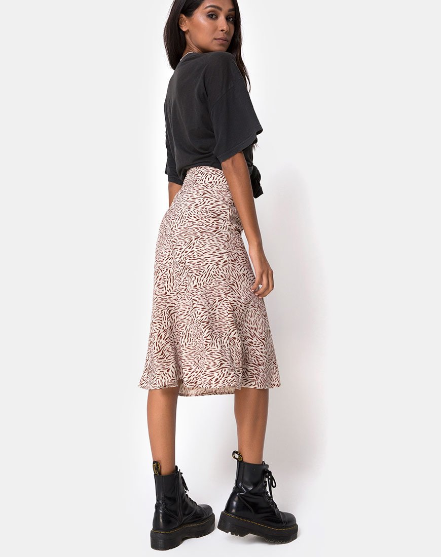 Afbeelding van Tauri Midi rok in Safari Taupe