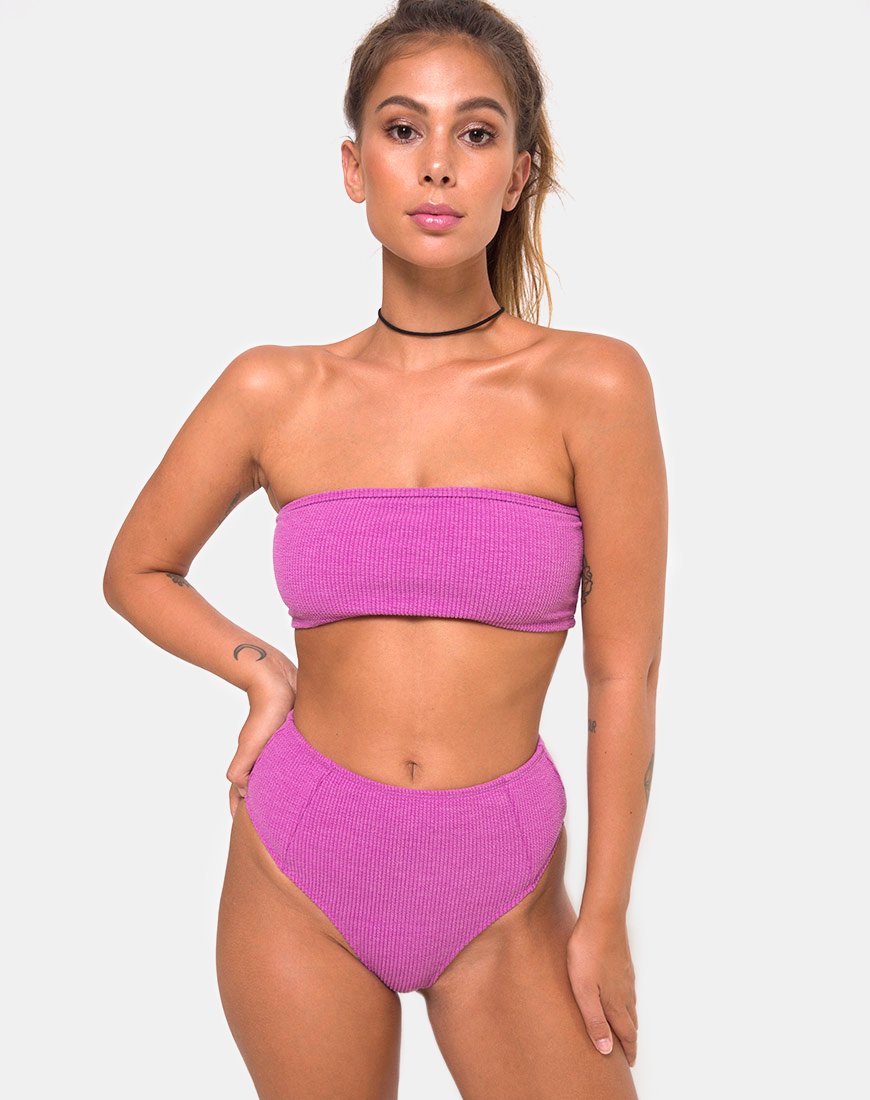 Afbeelding van Taya Bikinitop in ribfluweel Violet