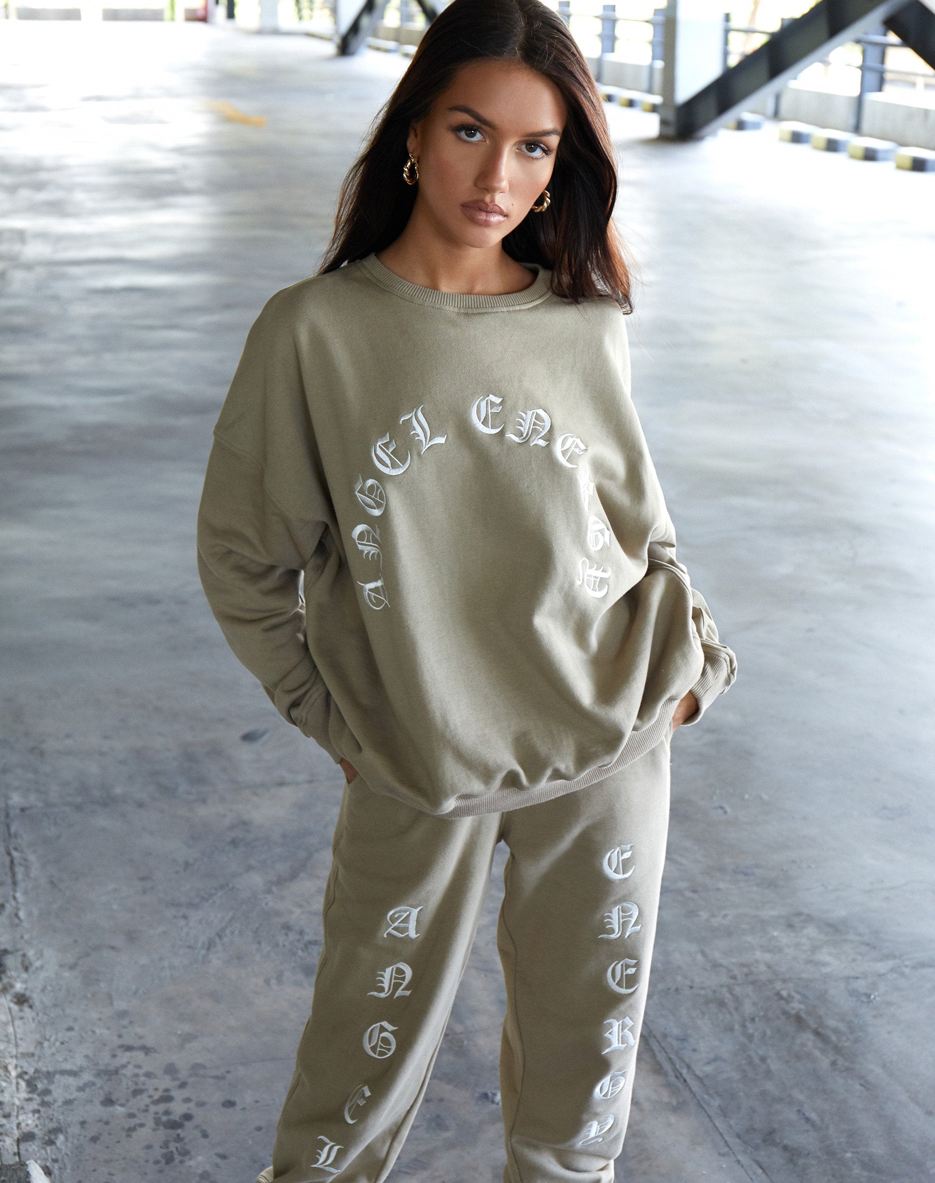 Afbeelding van Ted Sweatshirt in Eucalyptus Angel Energy Embro