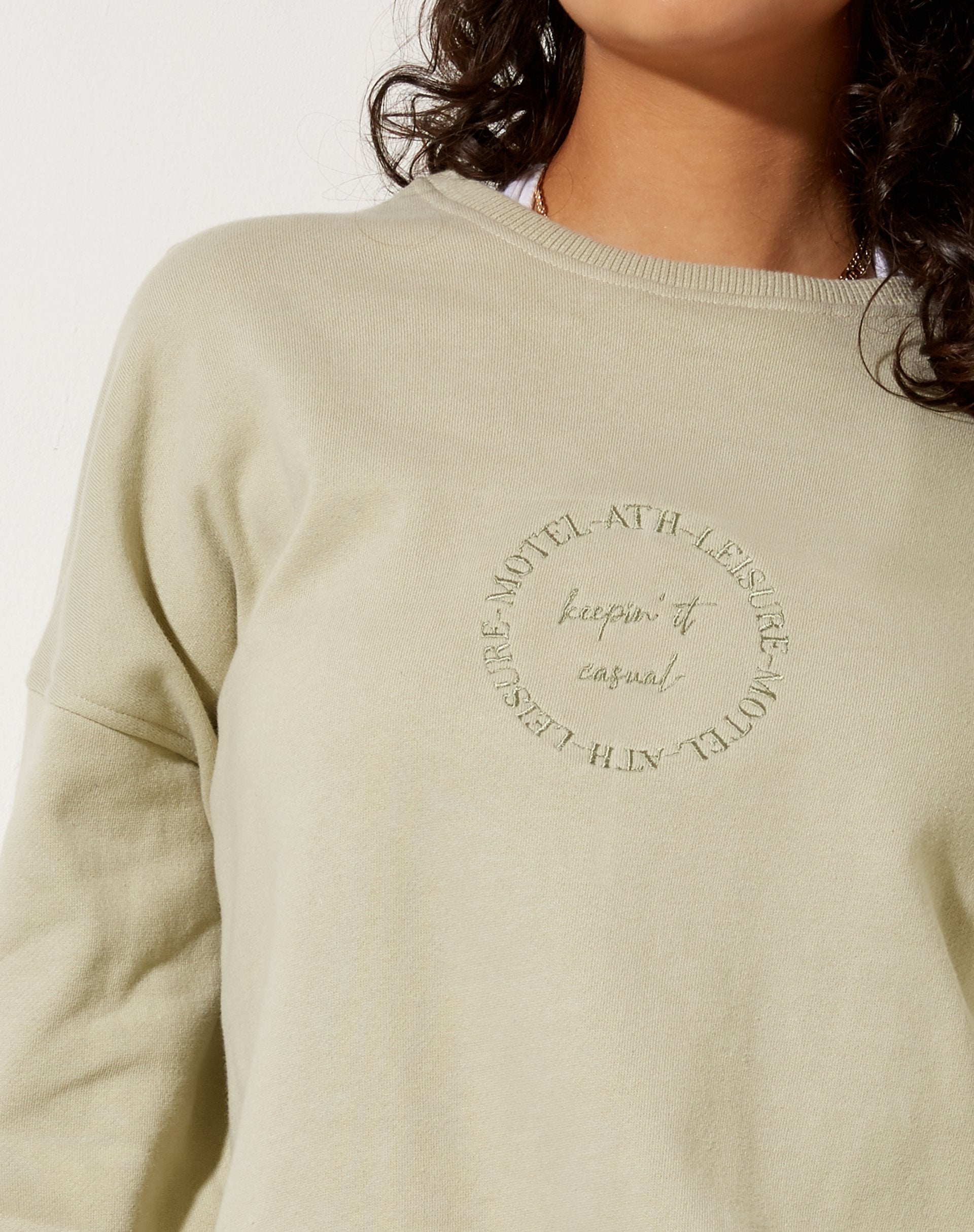 Afbeelding van Ted Sweatshirt in Pastel Groen Keepin It Casual