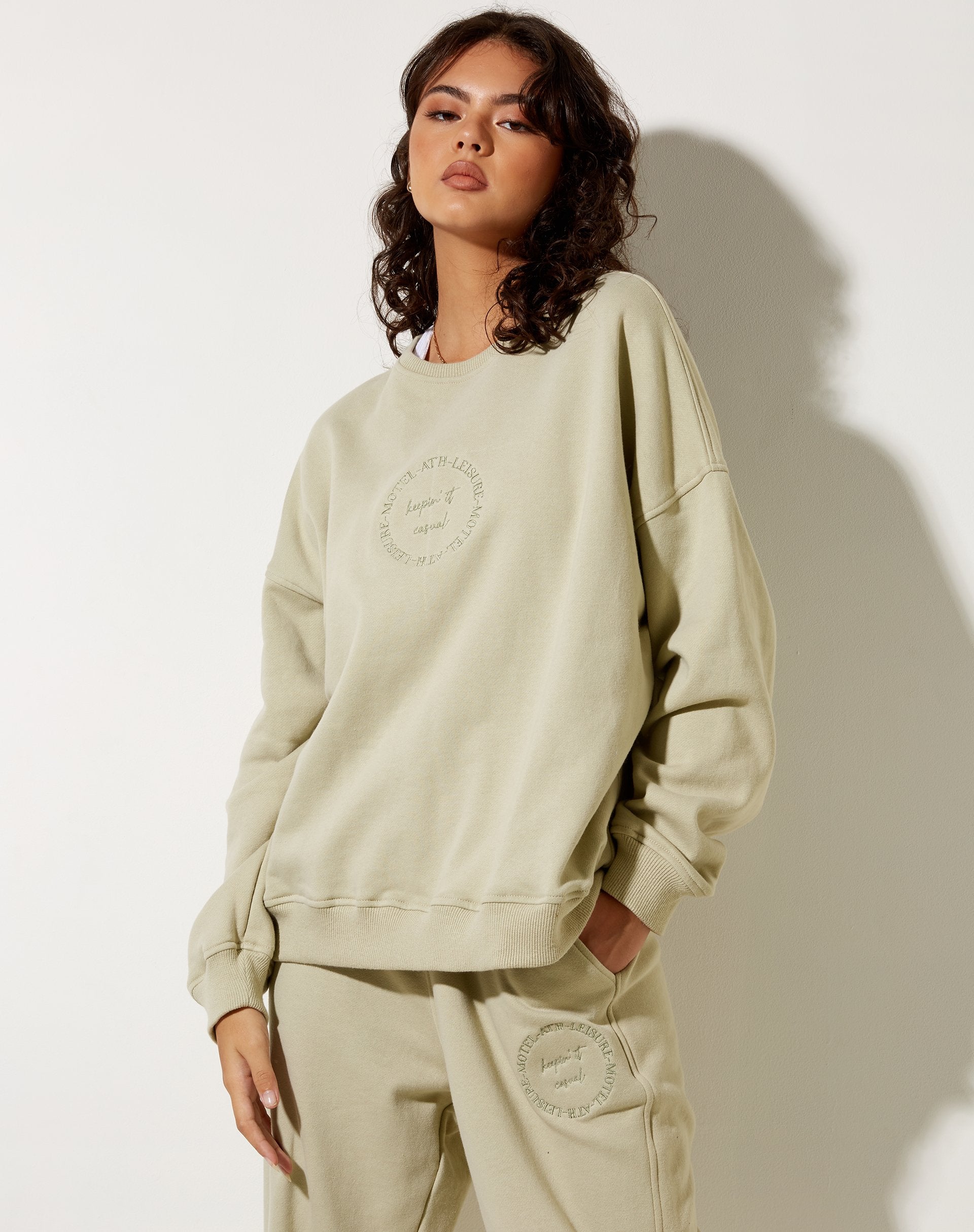 Afbeelding van Ted Sweatshirt in Pastel Groen Keepin It Casual