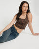 Afbeelding van Teisa Crop Top in Bruin Luipaard Daze