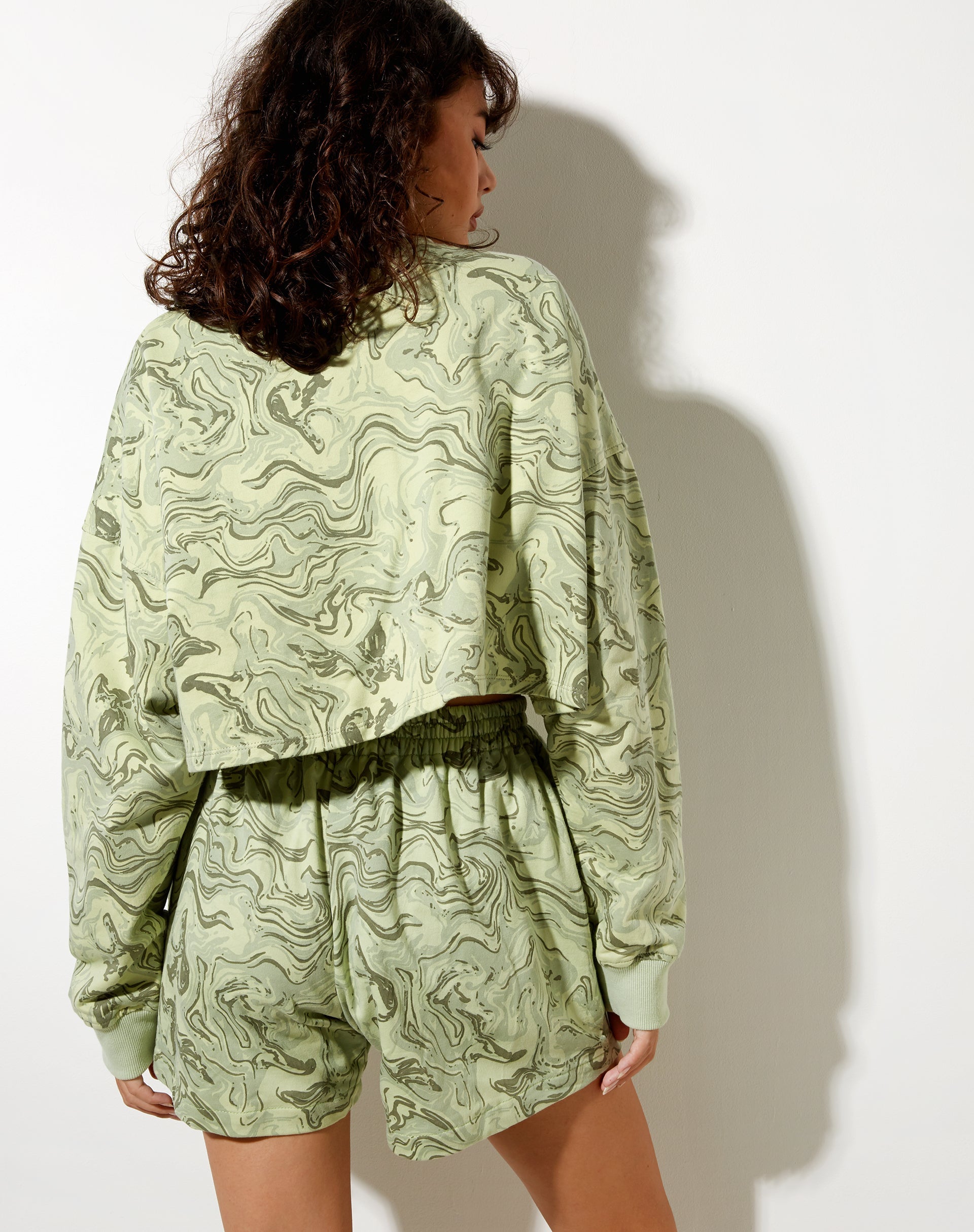 Afbeelding van Fawly Crop Top in Marble Green