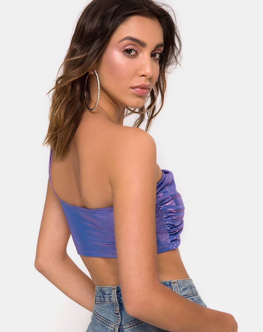 Tetric Top in Metallic Glans Lavendar
