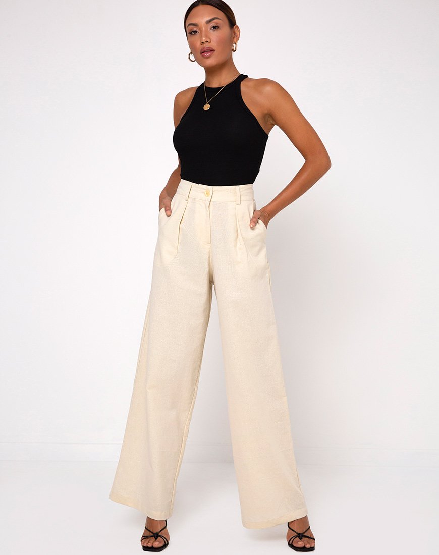 Afbeelding van Yeva Flare Broek in Ecru