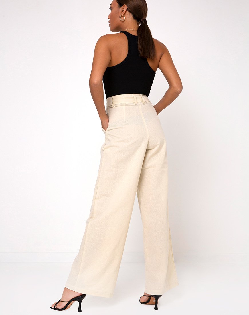 Afbeelding van Yeva Flare Broek in Ecru