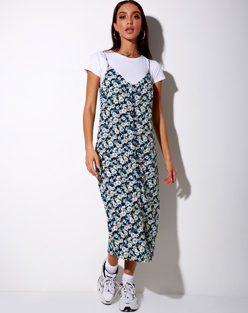 Afbeelding van Theda Midi Dress in Asterblauw