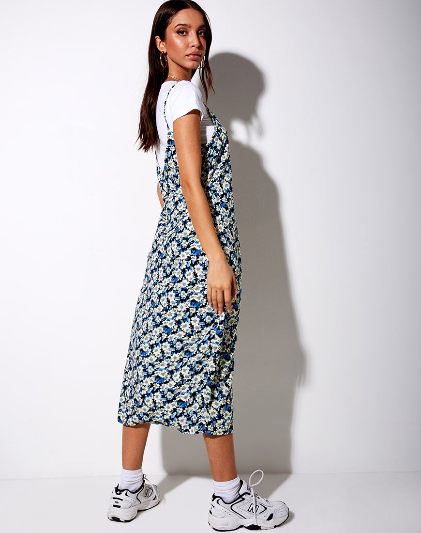Afbeelding van Theda Midi Dress in Asterblauw