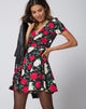 Afbeelding van Shaab Skater Dress in Polka Rose Zwart