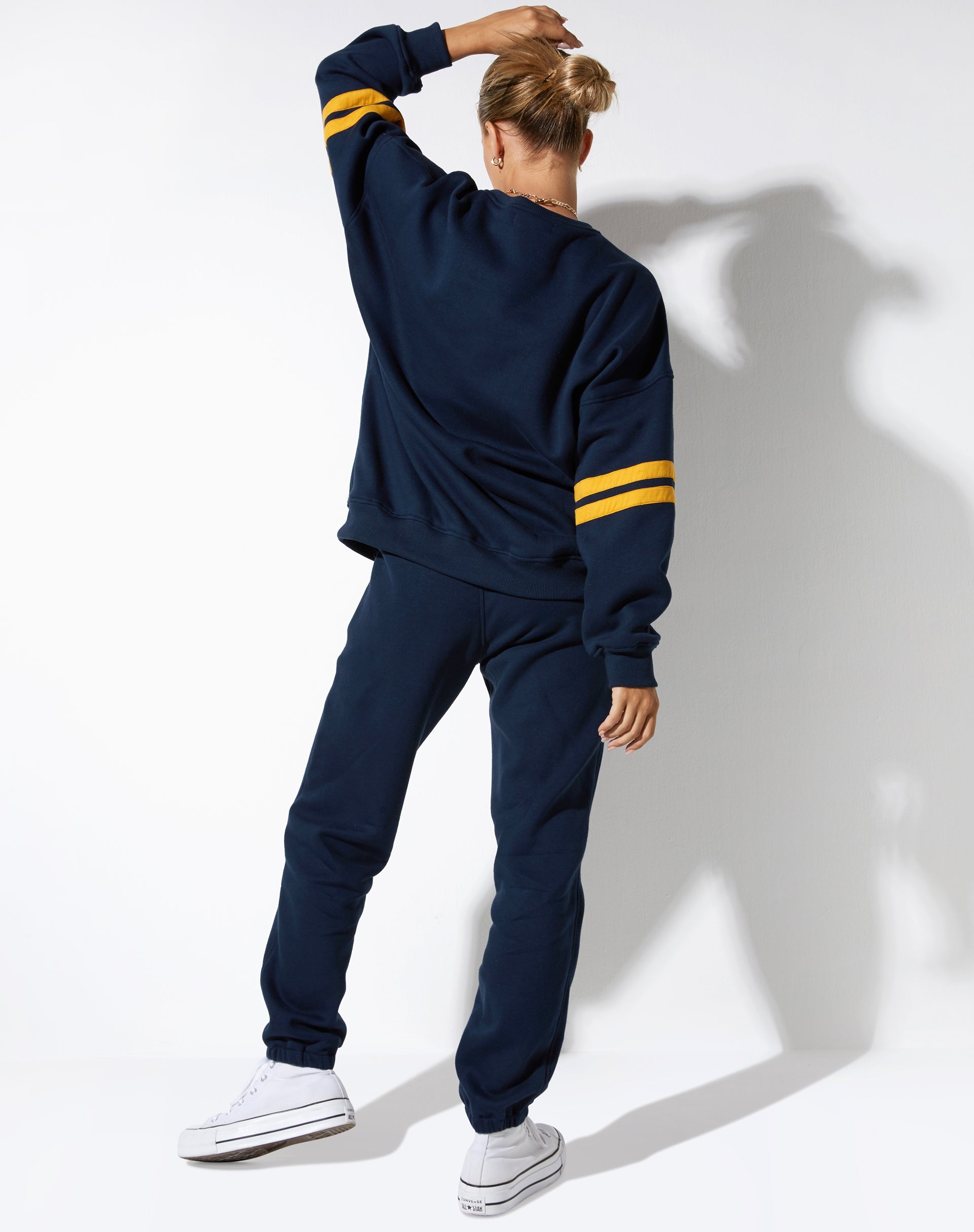 Afbeelding van Tim Sweatshirt in Navy Citrus Stripe Football 1999