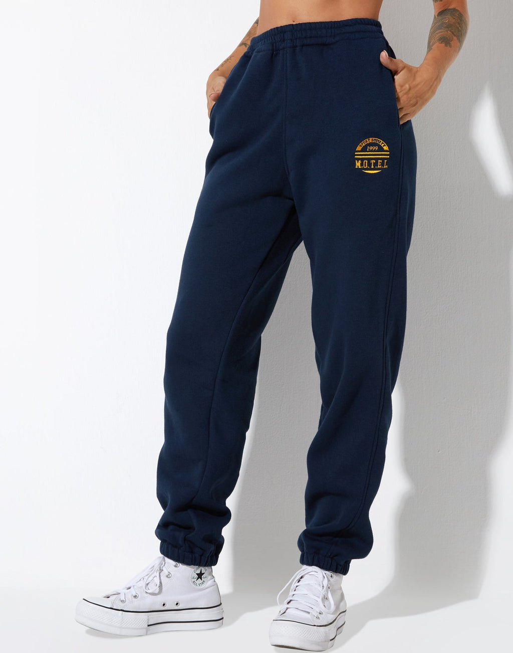 Basta Jogger in Navy Citrus Stripe Voetbal 1999