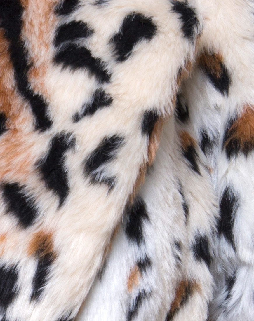 Afbeelding van Tina Coat in luipaard imitatiebont
