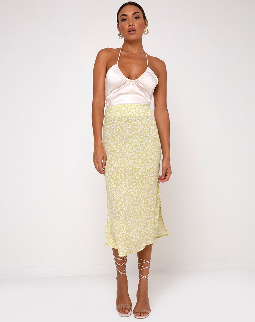 Afbeelding van Tindra Midi rok in Crinkle Botanic Mint Foam