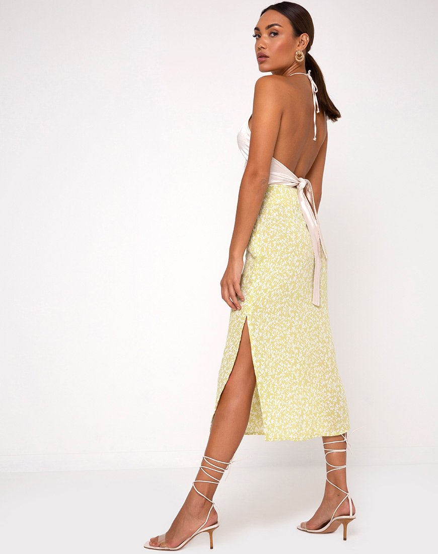 Afbeelding van Tindra Midi rok in Crinkle Botanic Mint Foam