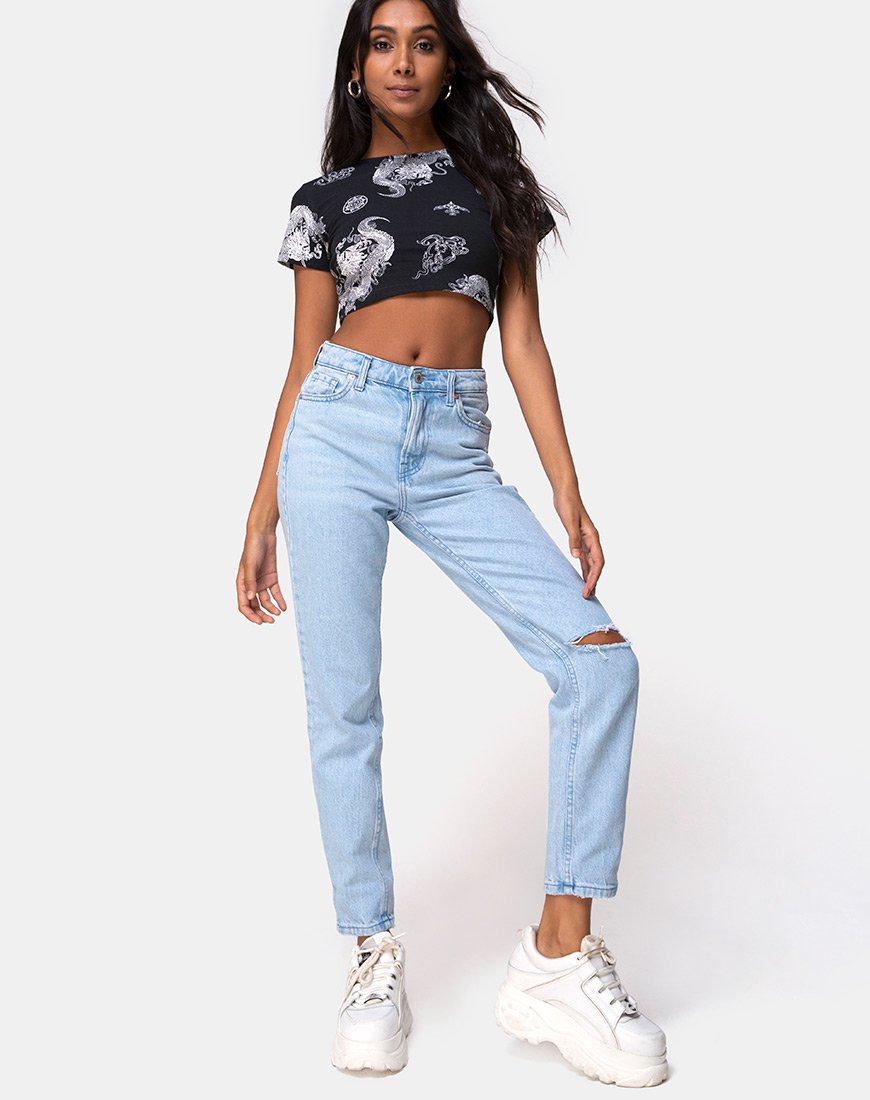 Afbeelding van Tindy Top in Black Dragon