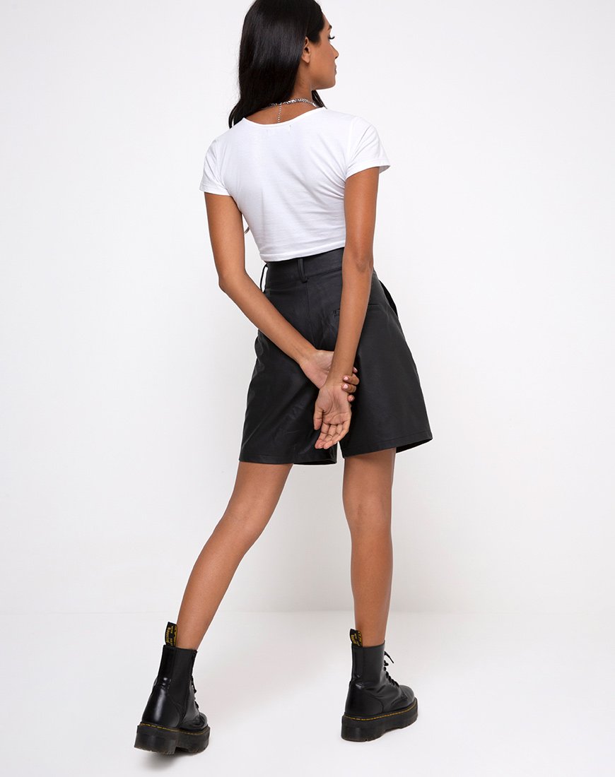 Afbeelding van Tindy Crop Top in White Cherubub Embro Black