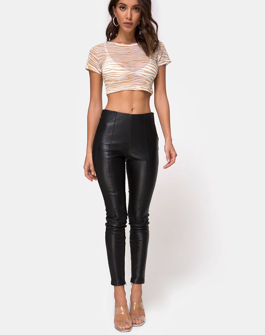 Afbeelding van Tindy Top in Net Tan Crème Zebra