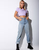 Afbeelding van Tindy Crop Top in Lila Cherubijn Embro