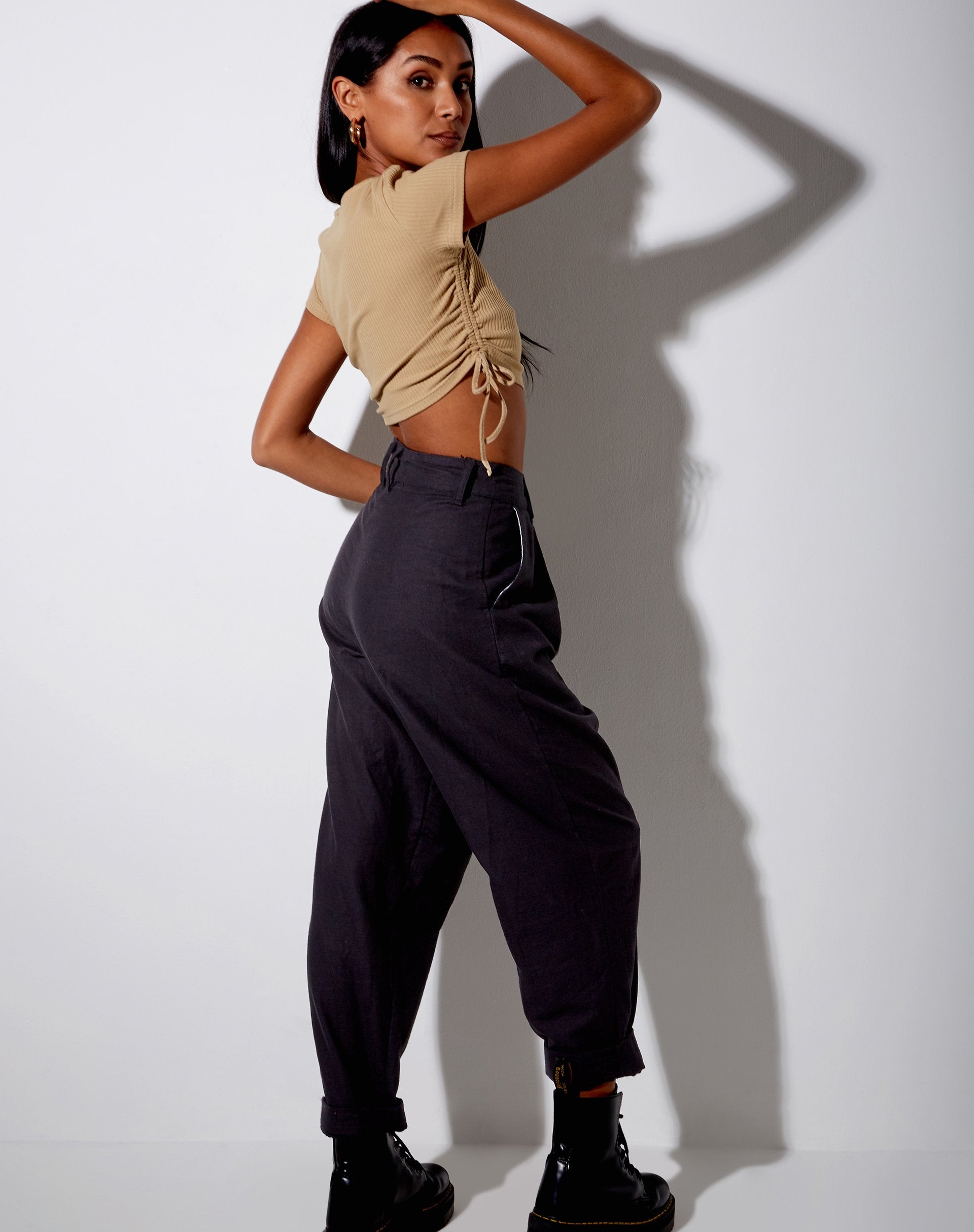 Afbeelding van Tiner Crop Top in Rib Cocoa