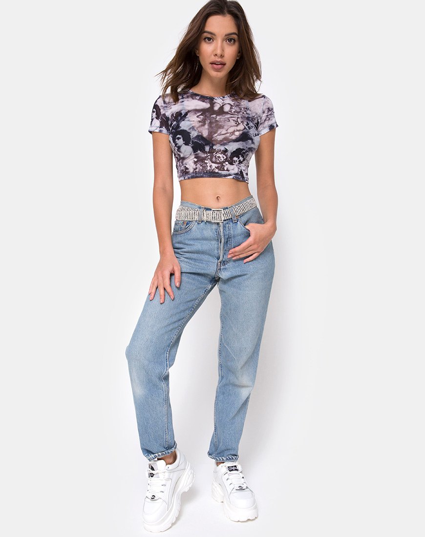 Afbeelding van Tiney Crop Top in Cherubijn Mesh