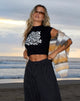 Afbeelding van Tinsi Crop Top in gewikkeld gotisch zwart-wit