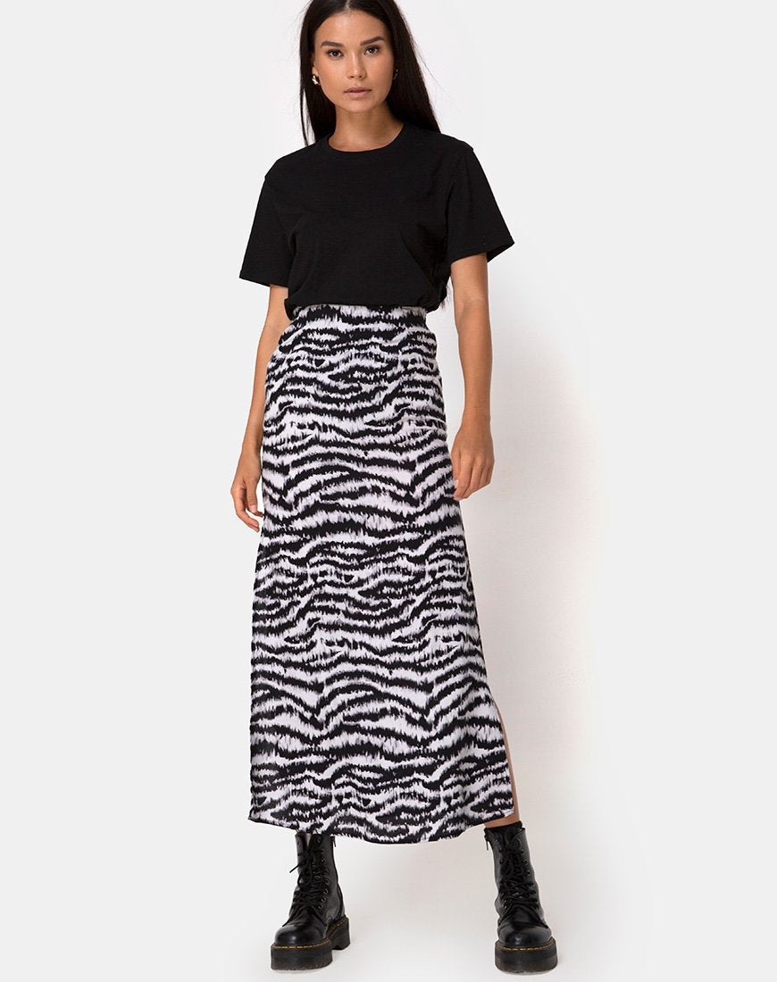 Afbeelding van Tinxi rok in Animal Drip Grijs