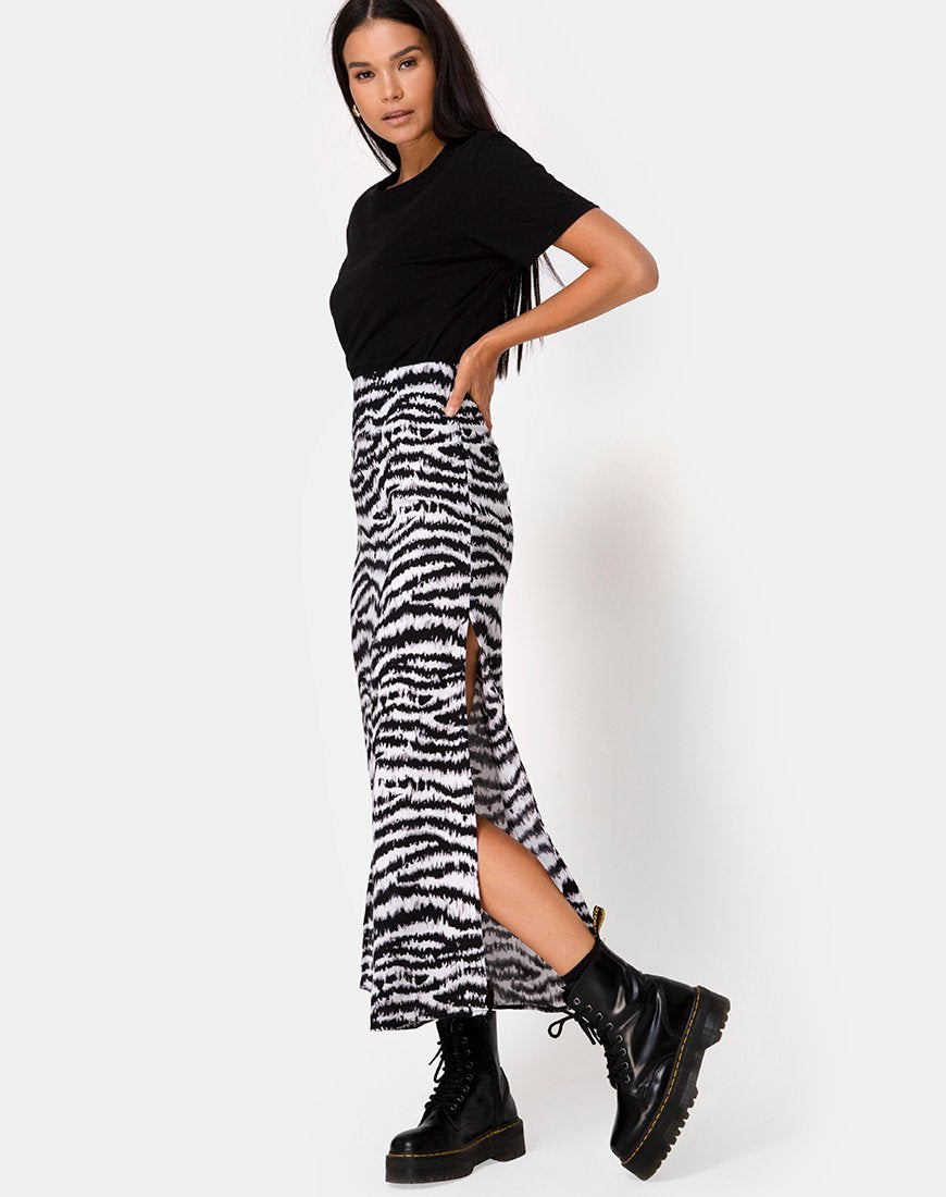 Tinxi rok in Animal Drip Grijs