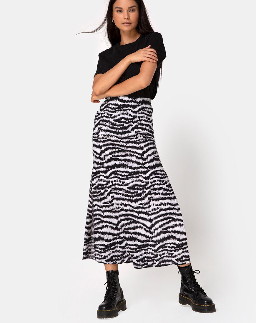 Afbeelding van Tinxi rok in Animal Drip Grijs