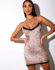 Afbeelding van Tishe Bodycon Jurk in Mesh Zand Luipaard