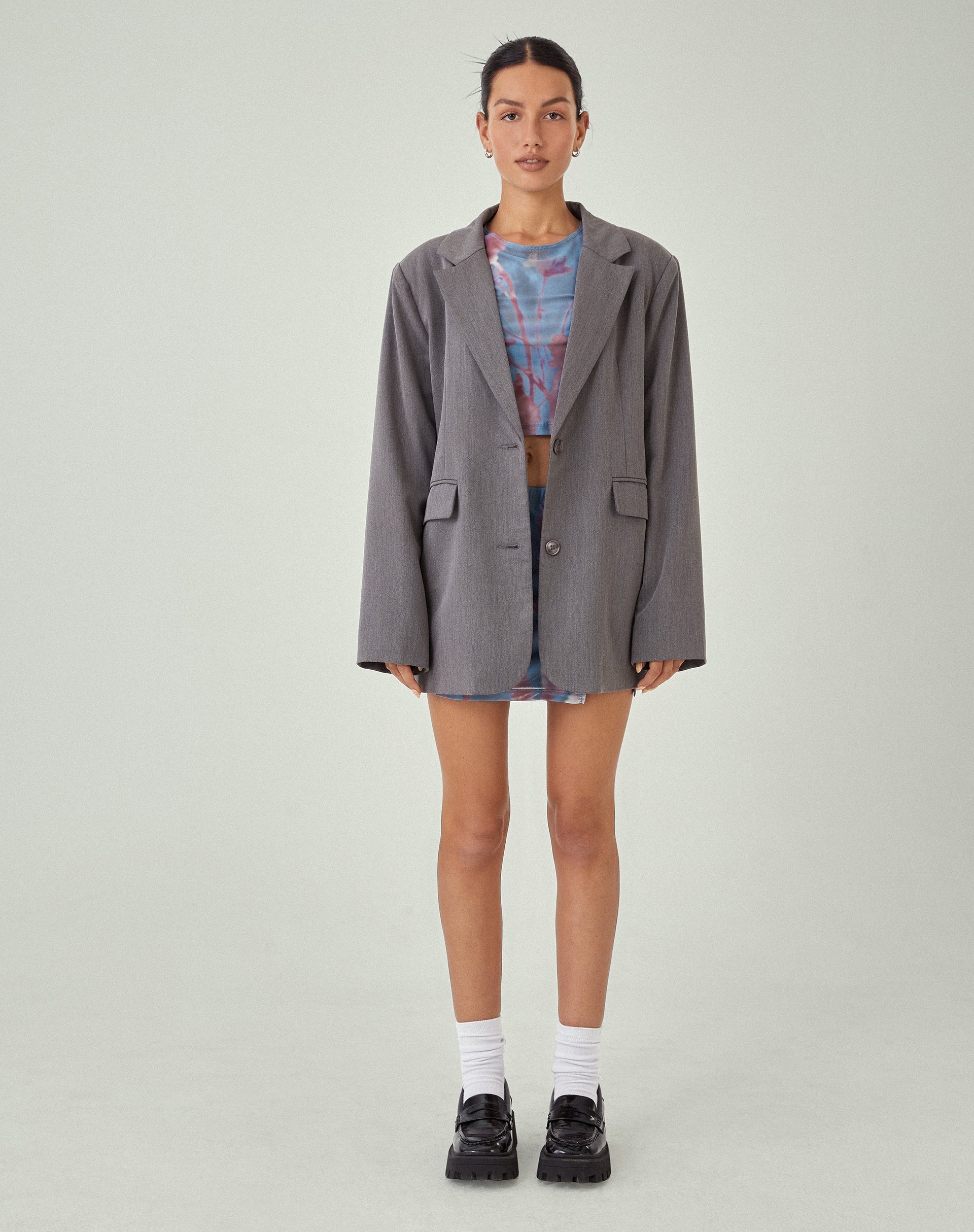beeld van MOTEL X JACQUIE Pelma Mini Rok in Lumen Mesh Blauw