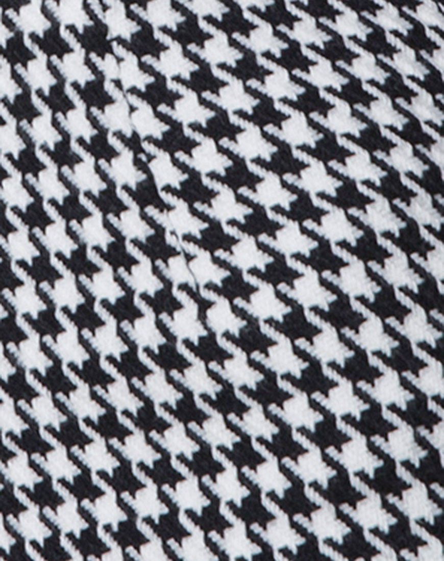 Afbeelding van Topaz Minirok in Houndstooth ruit Zwart-wit