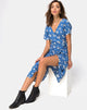 Afbeelding van Trasti Midi Dress in Soheila Floral Blue