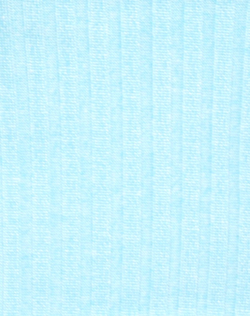Afbeelding van Tube Top in geribd poederblauw