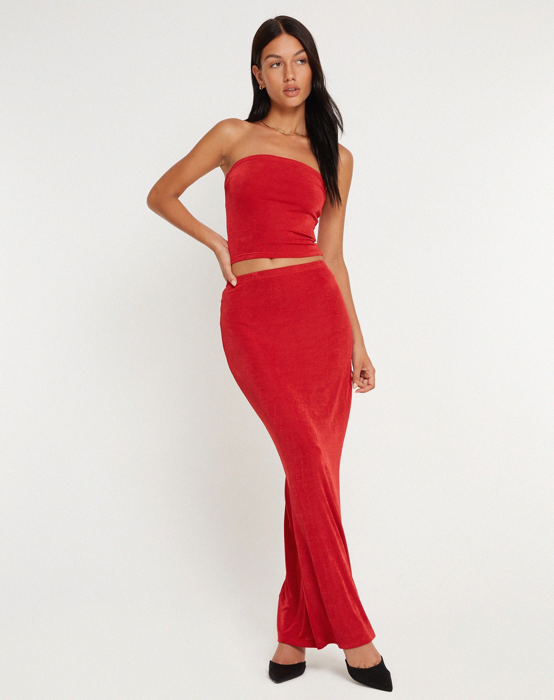 Afbeelding van Tulus Maxi Rok Rood