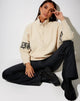 Afbeelding van Tusca Sweatshirt in Steen met Engel op Mouw