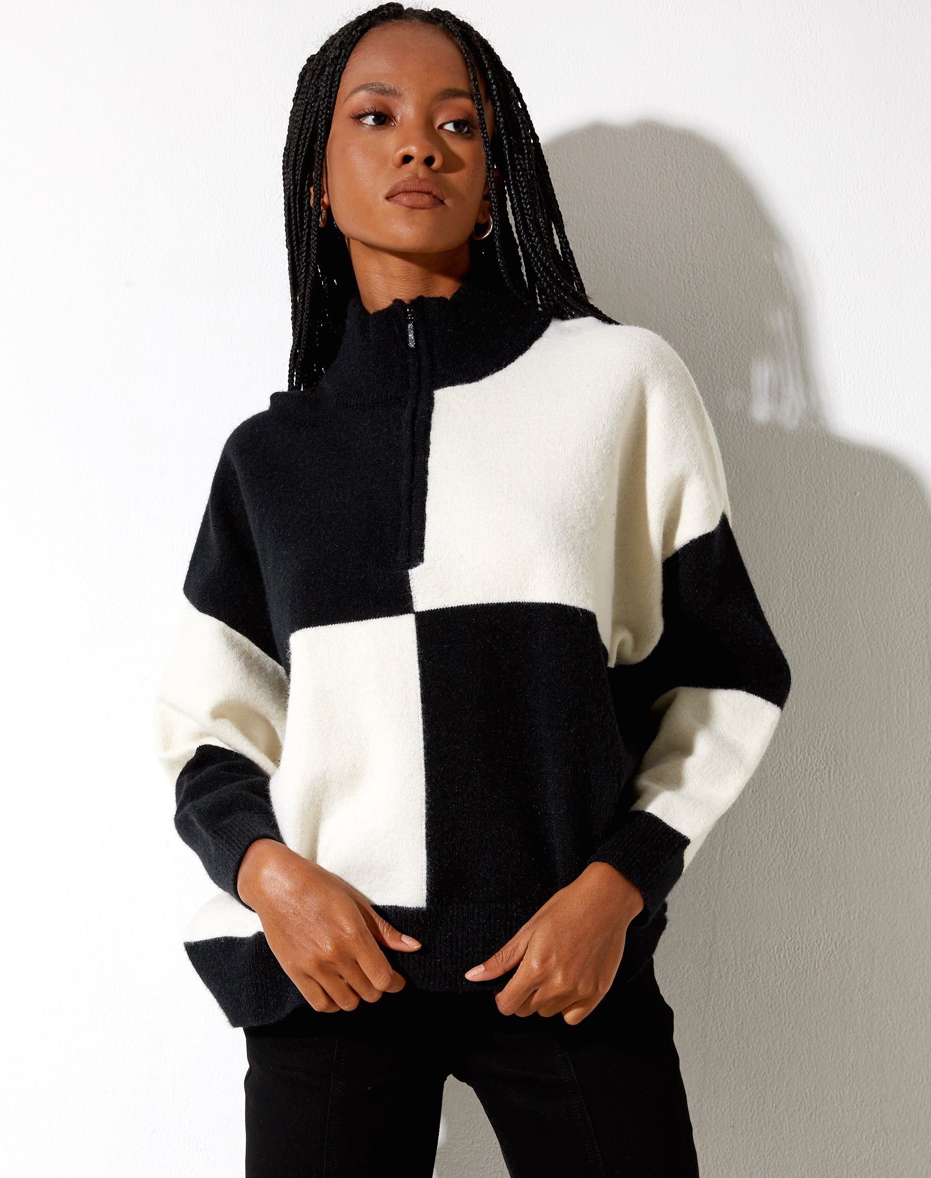 Afbeelding van Tusca Sweatshirt in zwart en crème