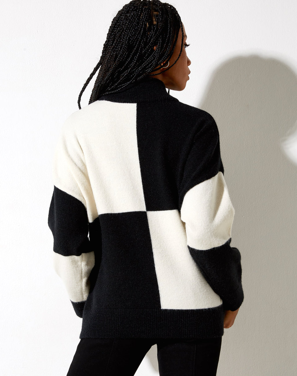 Tusca Sweatshirt in zwart en crème