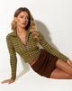 Afbeelding van Tusha Top in Chevron Green