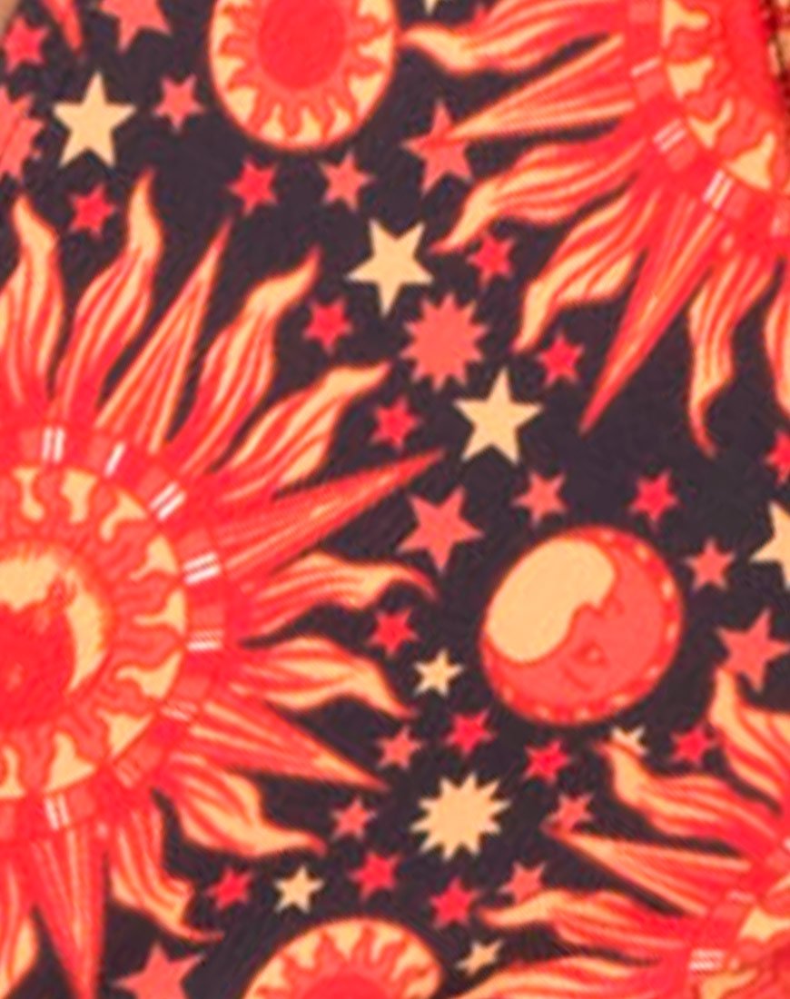 Afbeelding van Twist Wrap Bikinibroekje in Flaming Skies