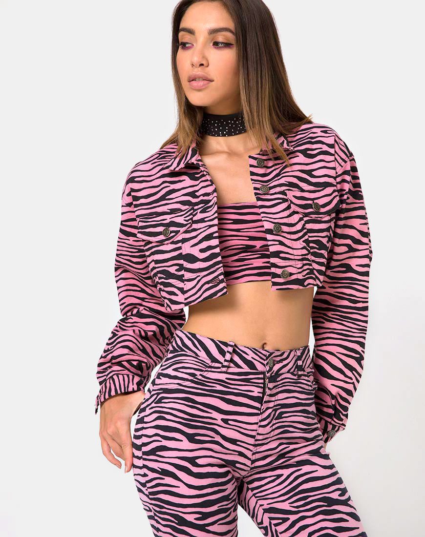 Afbeelding van Ultimate Jean in Zips Zebra Roze