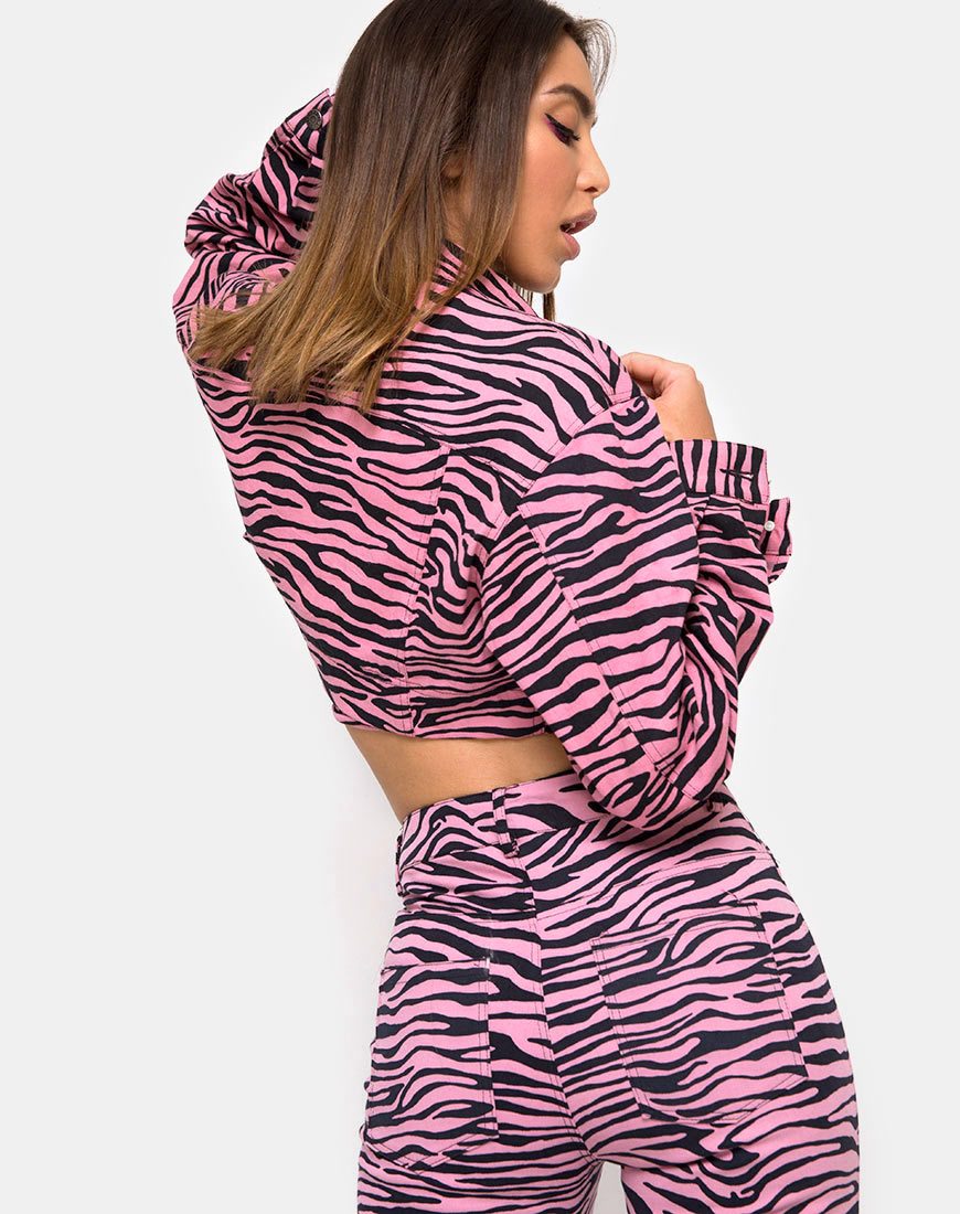 Ultimate Jean in Zip's Zebra Roze