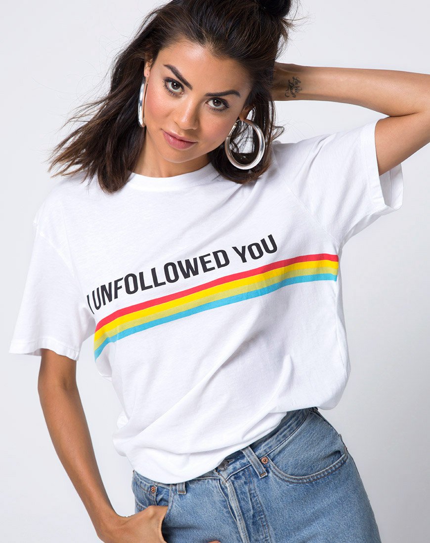 Oversized Basic T-shirt in I unfollowed You